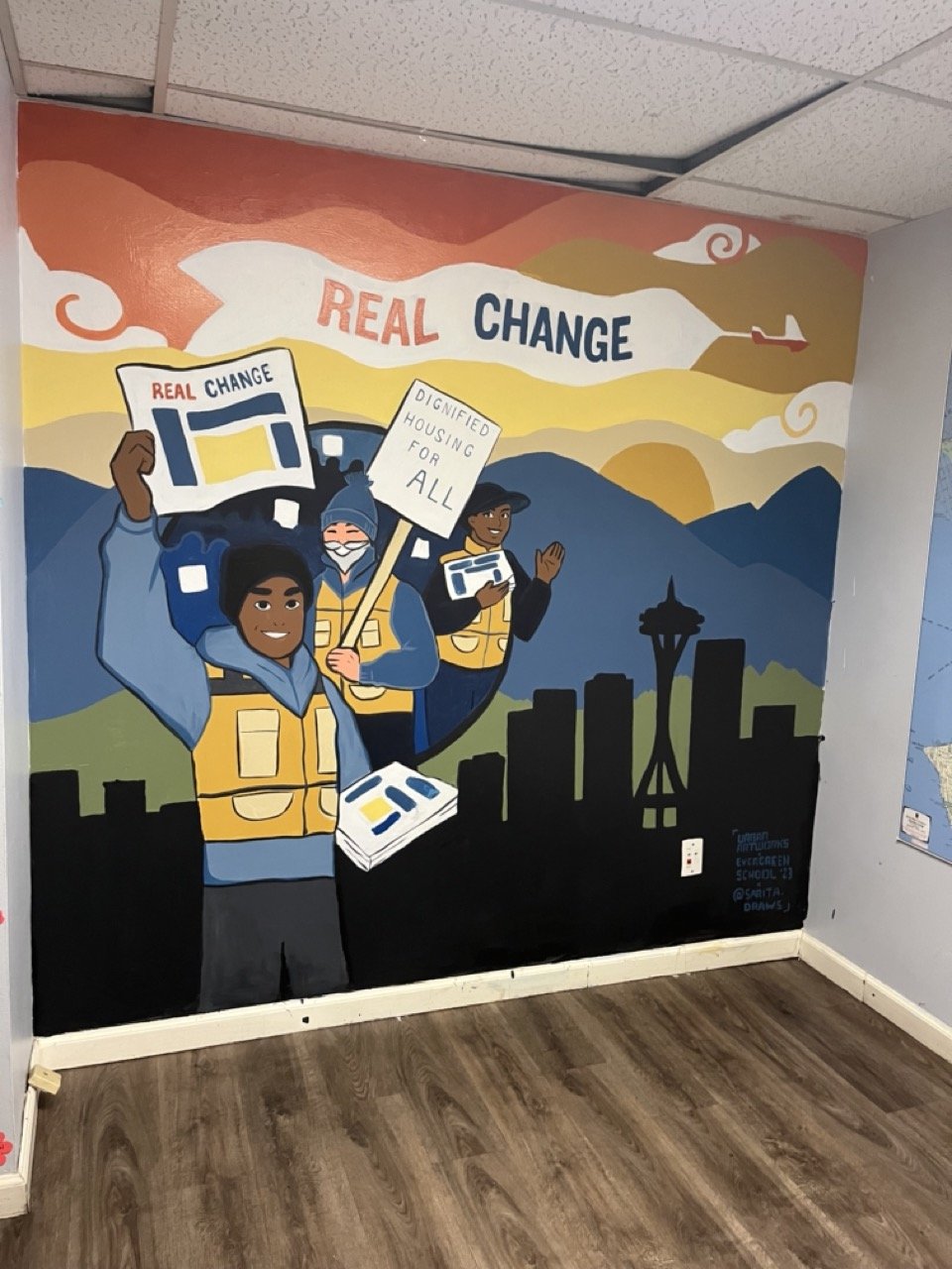 The mural fully completed!